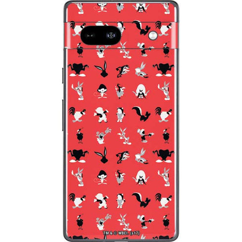 Looney Tunes Identity Red Pattern Google Pixel 7a Skin